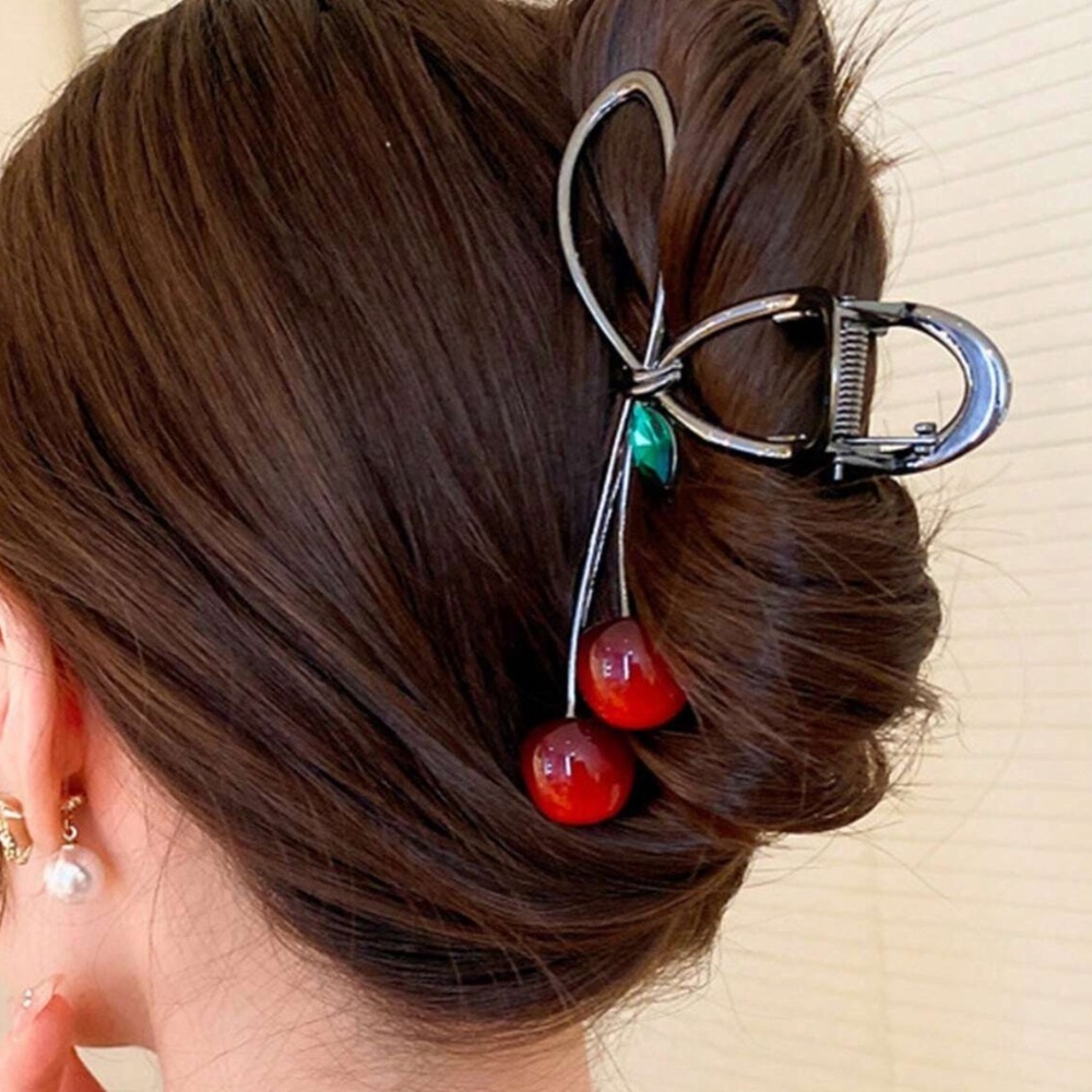 Luxe Large Cherry Hair Clip Claw - Picture 2 of 4
